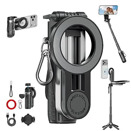 VigorLife 4-in-1 MagSafe-Compatible Selfie Stick w/ Tripod & Bluetooth Remote