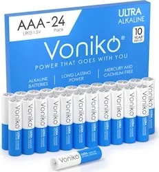 Voniko AAA 1.5V Alkaline Batteries 24-Pack