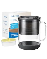 Waterdrop PT-72BL 7-Cup Glass Water Filter Pitcher