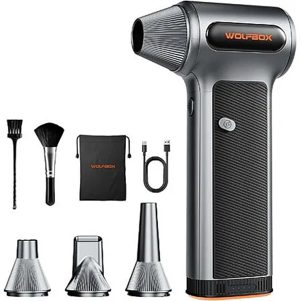 WOLFBOX MF200 Cordless Electric Air Duster w/ Removable Battery