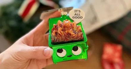 Wondershop Glass Dumpster Fire Ornament