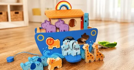 Wooden Noah's Ark Activity Set