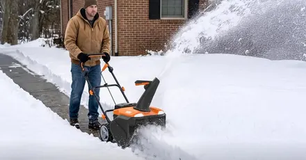 Worx 40V 20-inch Cordless Electric Snow Thrower with 2x 20V 6.0Ah batteries