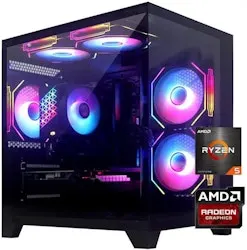 YLZKIX Ryzen 5 5500 Radeon RX 7600 Gaming Desktop