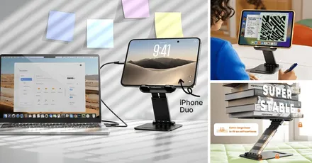 Your iPhone Duo deserves a desk stand, and this one is