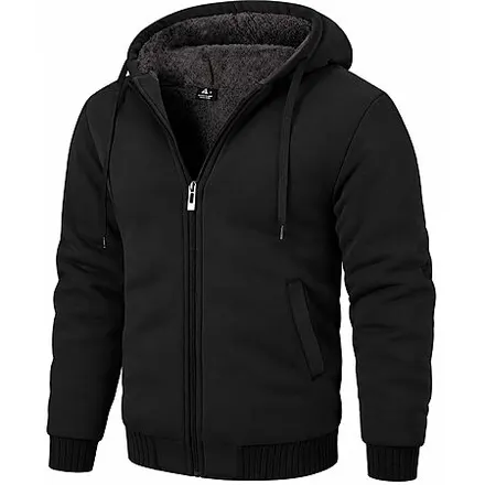 ZITY Men's Zip Up Fleece Sherpa Lined Hoodie (Various)